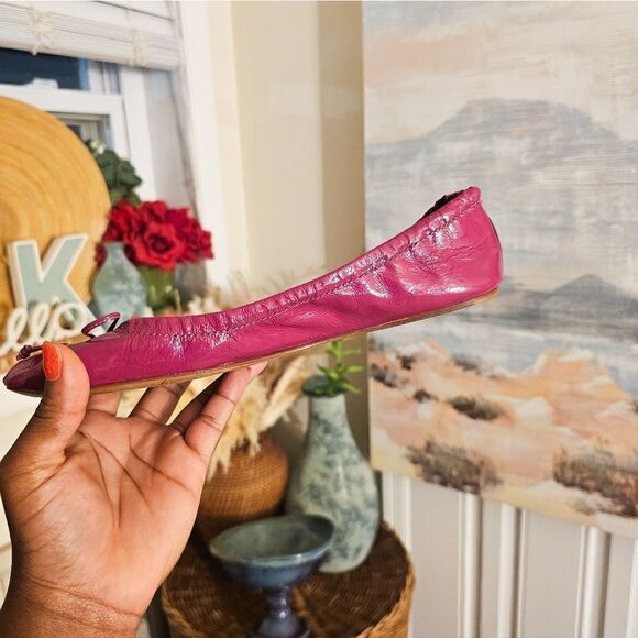 Coach Jelly Raspberry Patent Leather Ballet Flats. - Picture 13 of 15